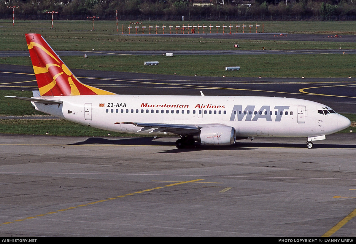 Aircraft Photo of Z3-AAA | Boeing 737-3H9 | MAT - Macedonian Airlines | AirHistory.net #326223