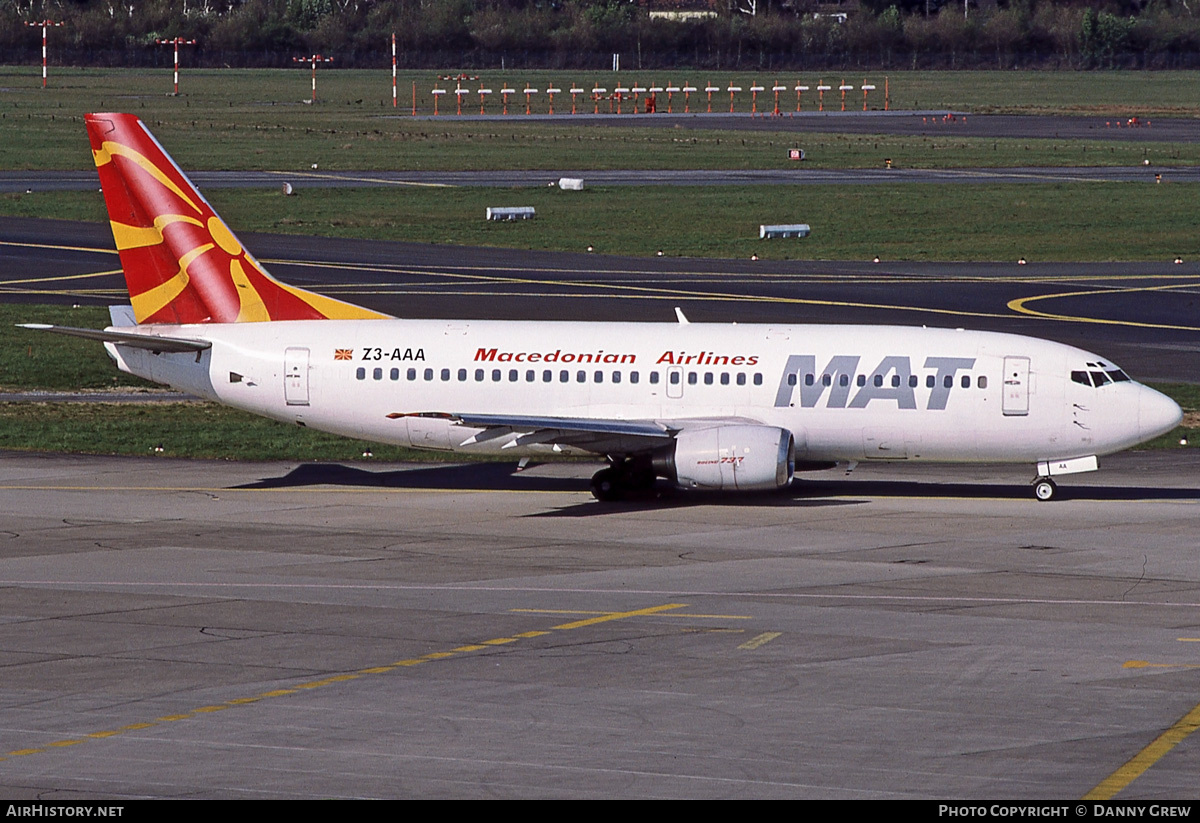 Aircraft Photo of Z3-AAA | Boeing 737-3H9 | MAT - Macedonian Airlines | AirHistory.net #326223