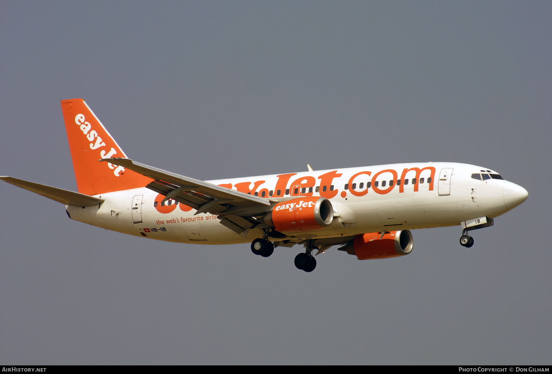 Aircraft Photo of HB-IIB | Boeing 737-3M8 | EasyJet | AirHistory.net #326242