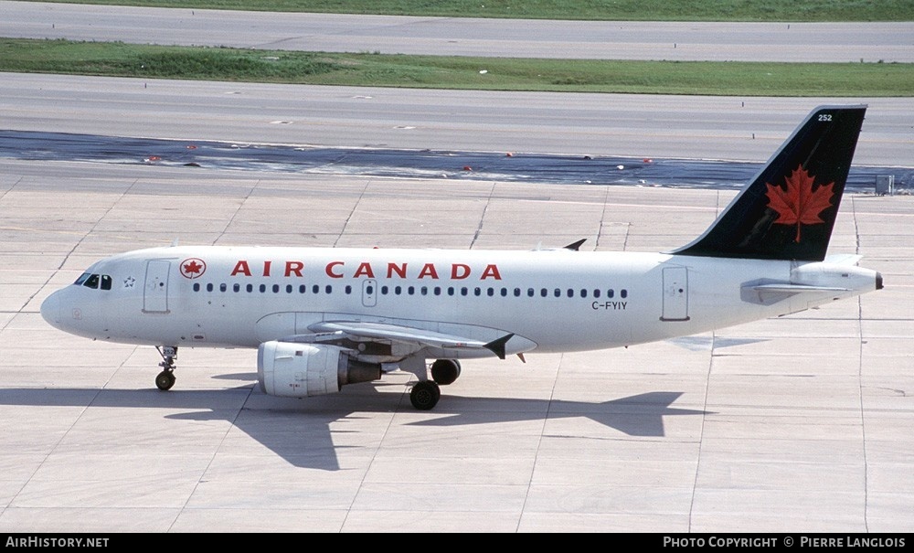 Aircraft Photo of C-FYIY | Airbus A319-114 | Air Canada | AirHistory.net #326341