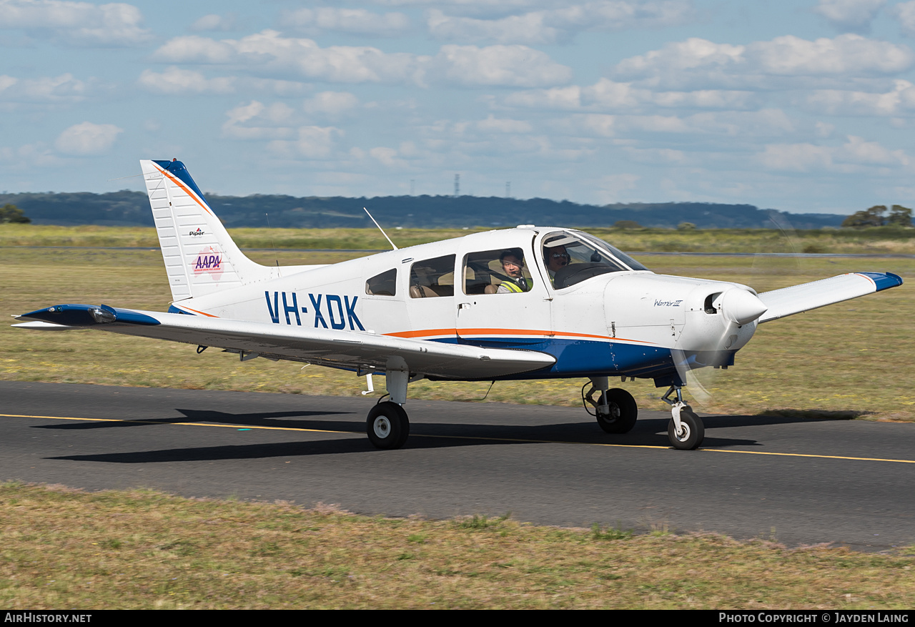 Aircraft Photo of VH-XDK | Piper PA-28-161 Warrior III | AAPA - Australian Airline Pilot Academy | AirHistory.net #326561