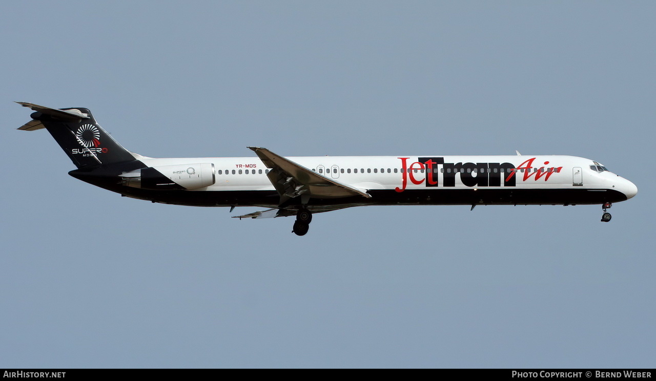 Aircraft Photo of YR-MDS | McDonnell Douglas MD-82 (DC-9-82) | JeTran Air | AirHistory.net #326775