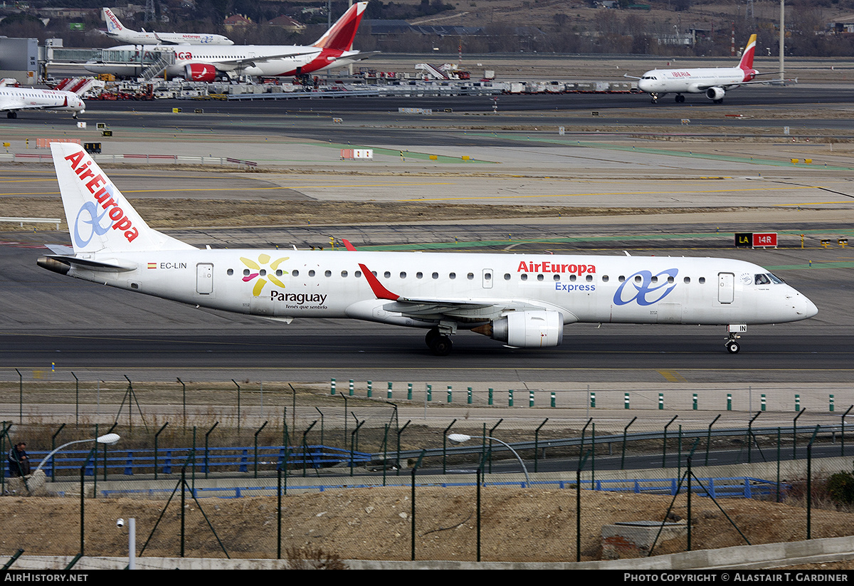 Aircraft Photo of EC-LIN | Embraer 195LR (ERJ-190-200LR) | Air Europa Express | AirHistory.net #326889