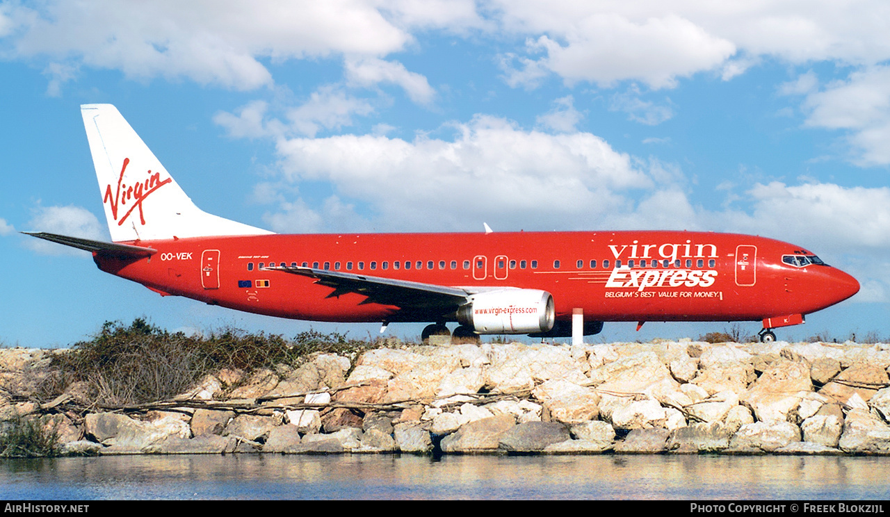 Aircraft Photo of OO-VEK | Boeing 737-405 | Virgin Express | AirHistory.net #326918