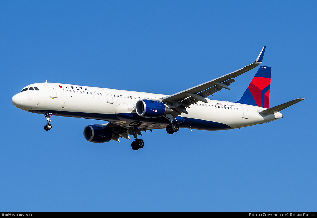 Aircraft Photo of N374DX | Airbus A321-211 | Delta Air Lines | AirHistory.net #327028
