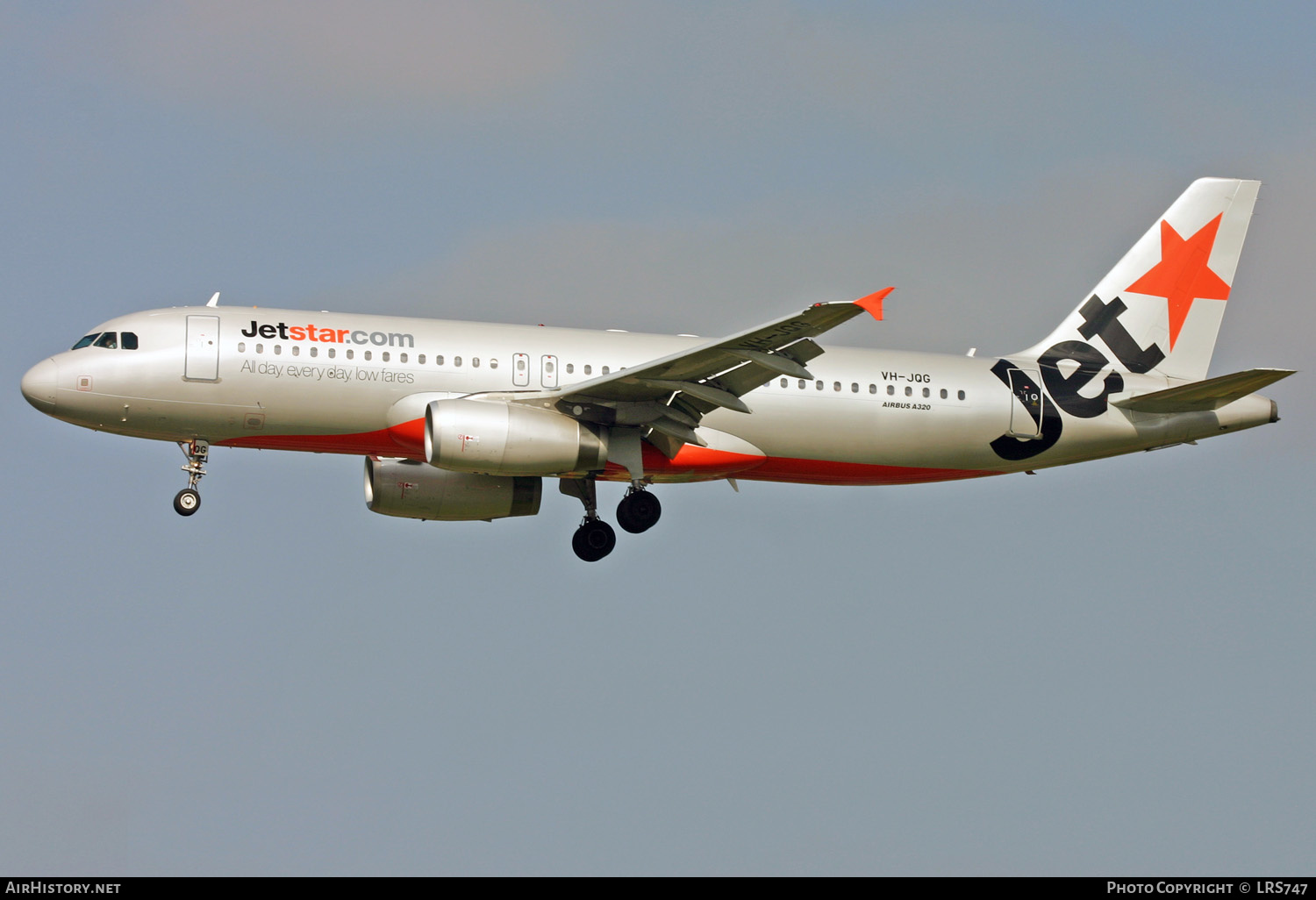 Aircraft Photo of VH-JQG | Airbus A320-232 | Jetstar Airways | AirHistory.net #327052