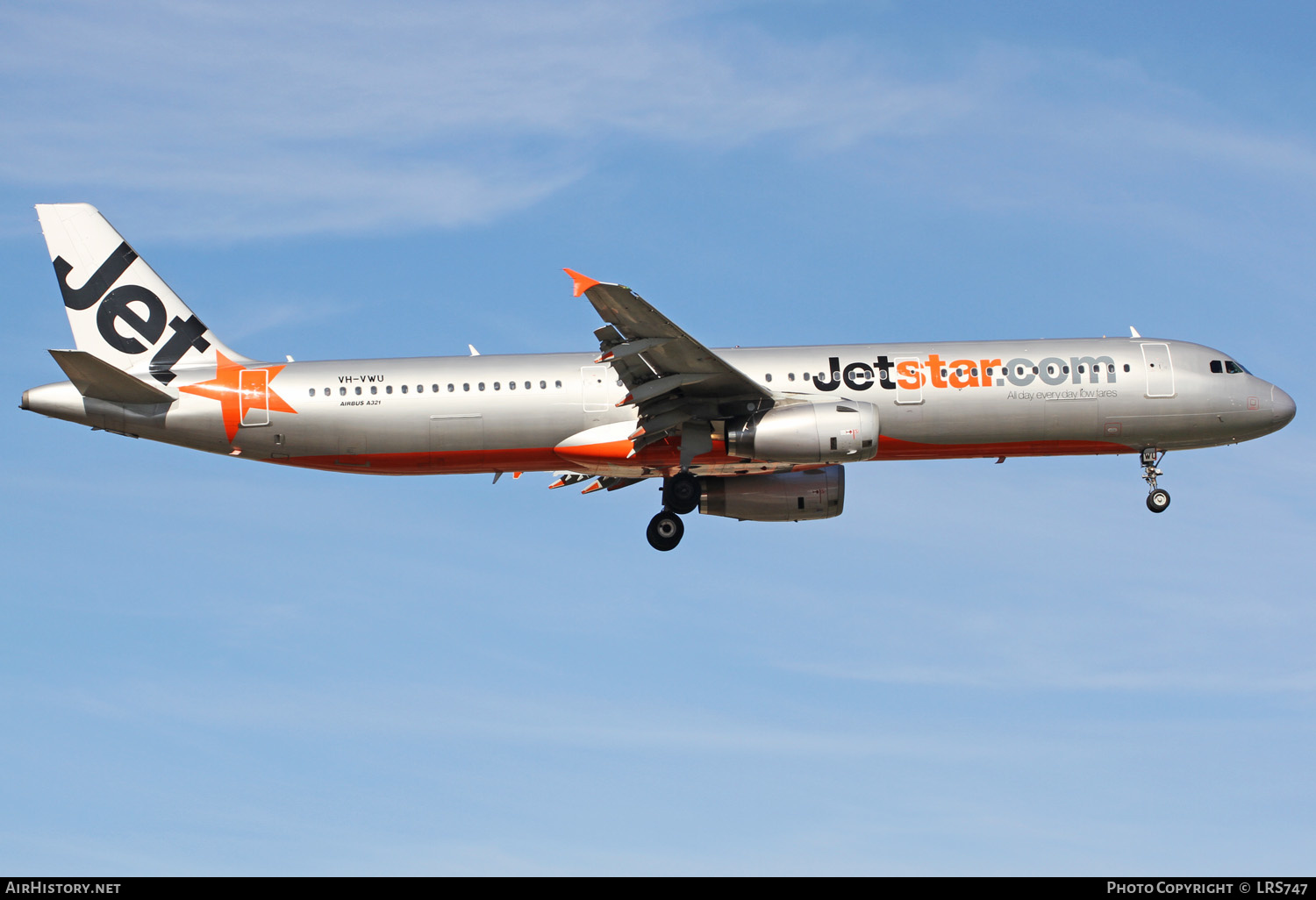 Aircraft Photo of VH-VWU | Airbus A321-231 | Jetstar Airways | AirHistory.net #327058