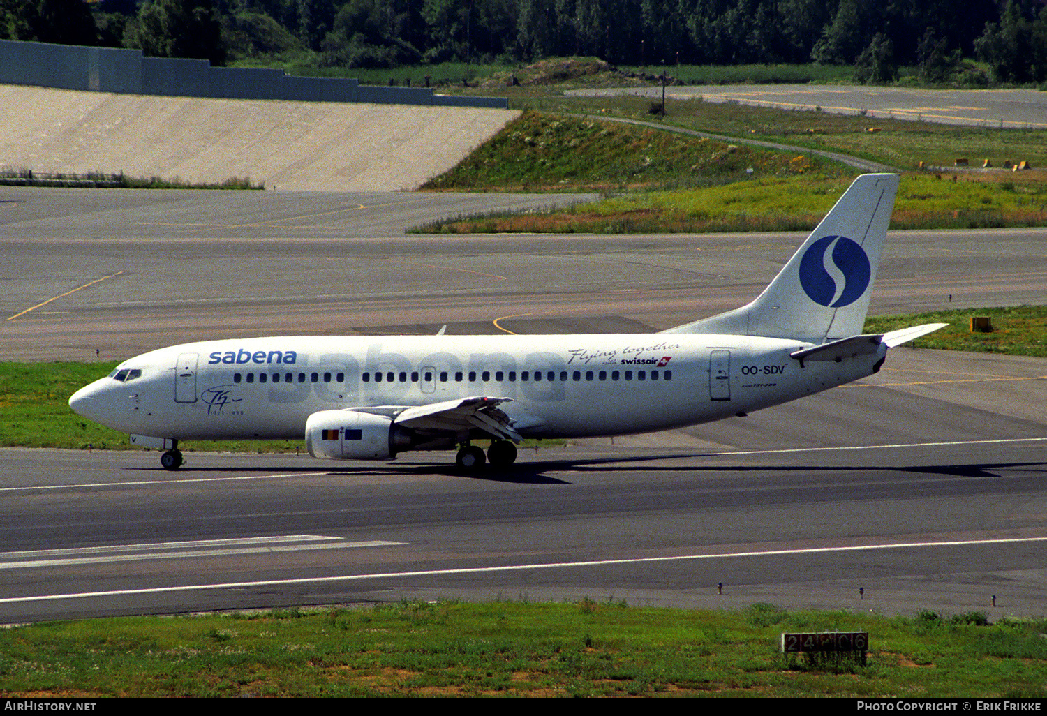 Aircraft Photo of OO-SDV | Boeing 737-329 | Sabena | AirHistory.net #327129