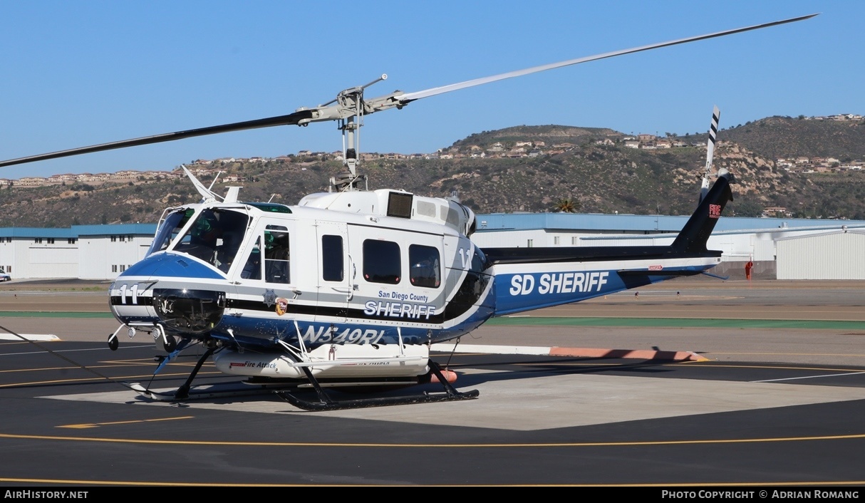 Aircraft Photo of N549RL | Bell 205A-1 | San Diego County Sheriff | AirHistory.net #327200