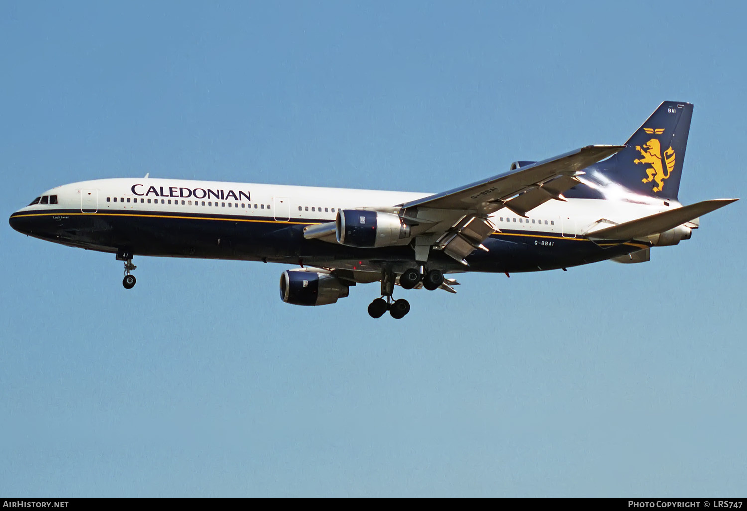 Aircraft Photo of G-BBAI | Lockheed L-1011-385-1 TriStar 1 | Caledonian Airways | AirHistory.net #327261