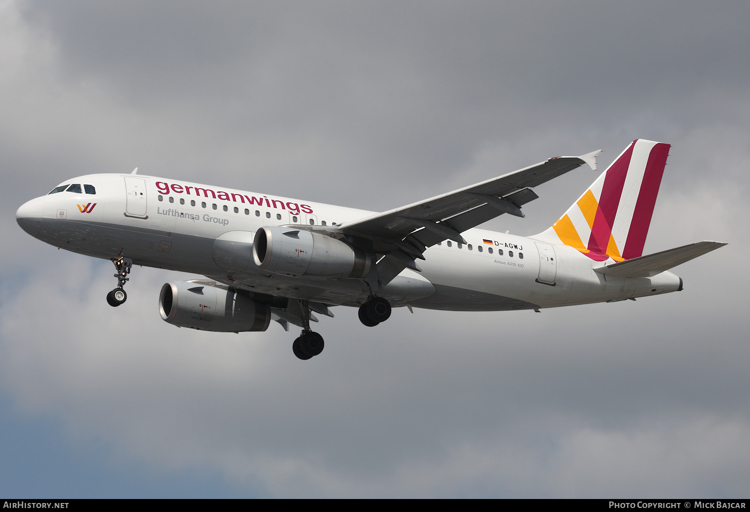 Aircraft Photo of D-AGWJ | Airbus A319-132 | Germanwings | AirHistory.net #327289