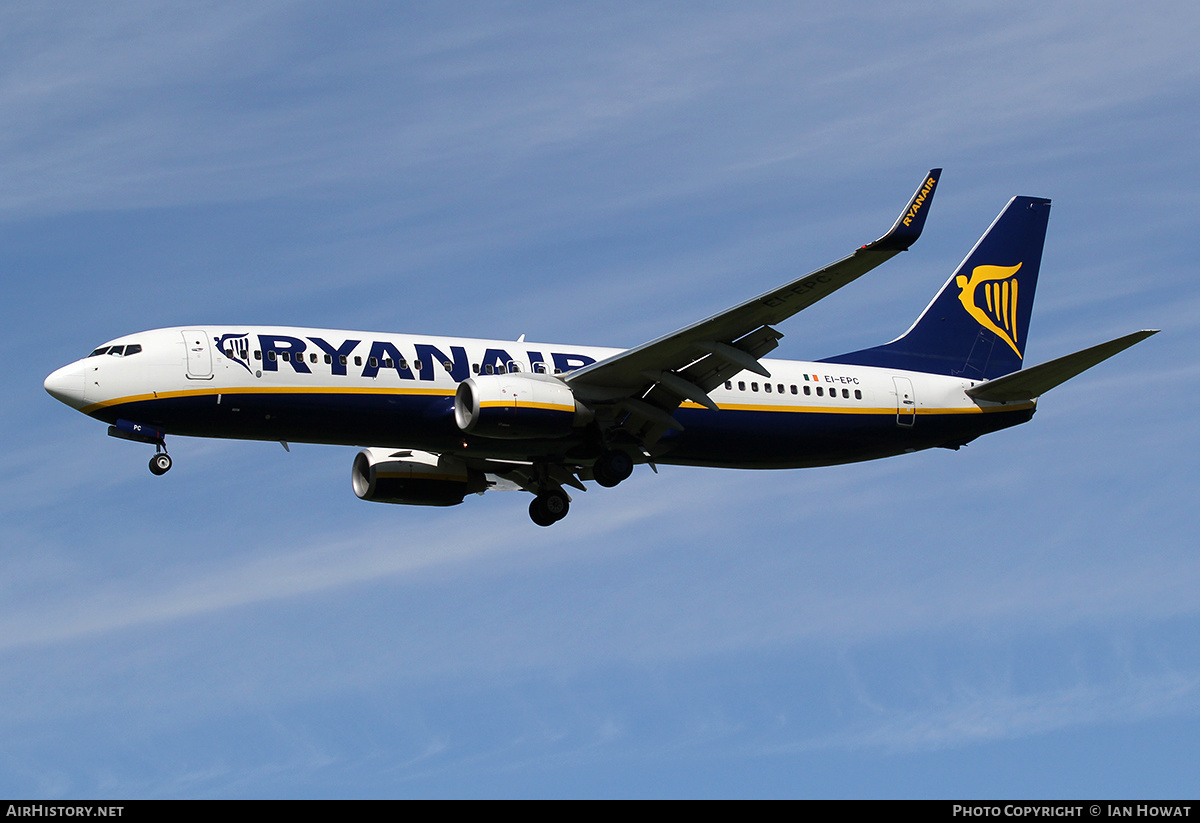 Aircraft Photo of EI-EPC | Boeing 737-8AS | Ryanair | AirHistory.net #327425