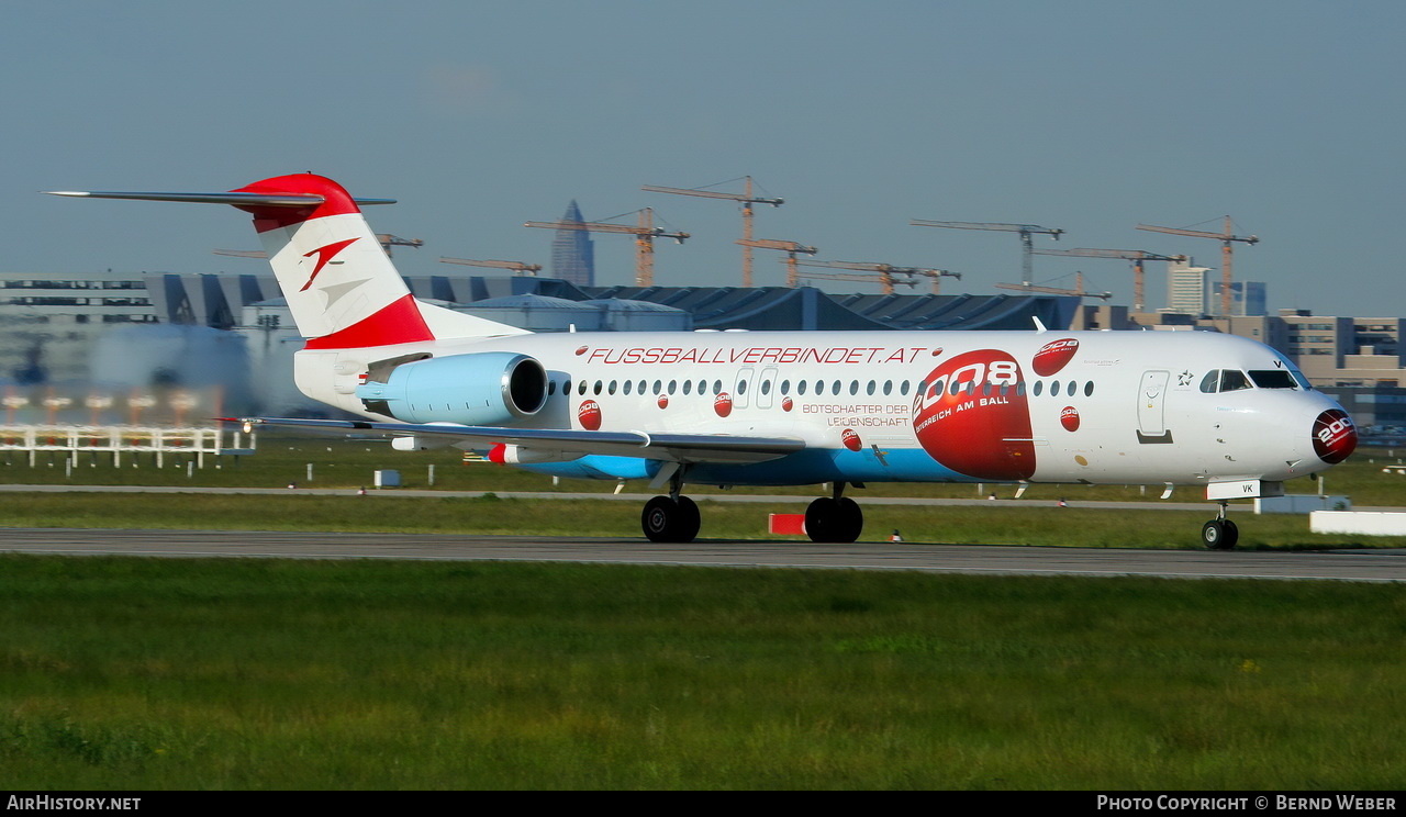 Aircraft Photo of OE-LVK | Fokker 100 (F28-0100) | Austrian Arrows | AirHistory.net #327482