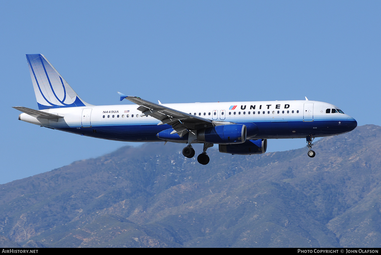 Aircraft Photo of N449UA | Airbus A320-232 | United Airlines | AirHistory.net #327535