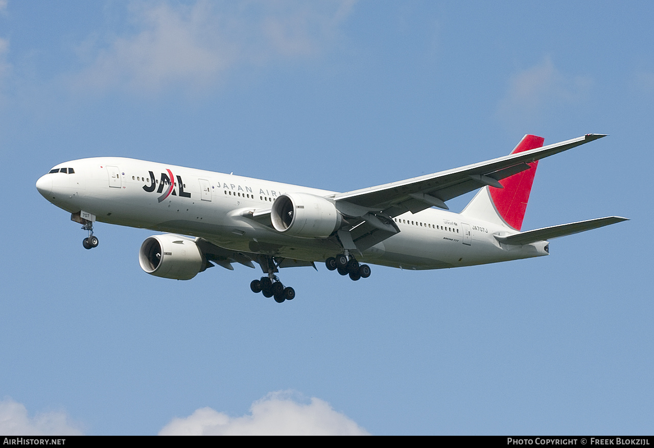 Aircraft Photo of JA707J | Boeing 777-246/ER | Japan Airlines - JAL | AirHistory.net #327543