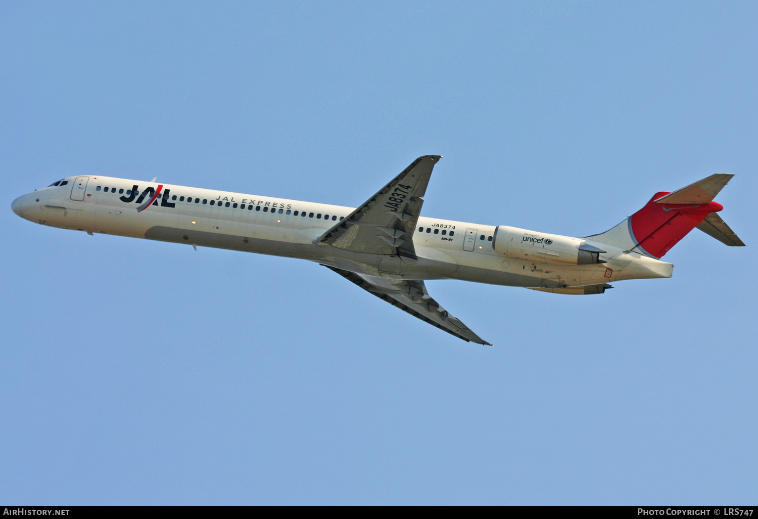Aircraft Photo of JA8374 | McDonnell Douglas MD-81 (DC-9-81) | JAL Express - JAL | AirHistory.net #327546