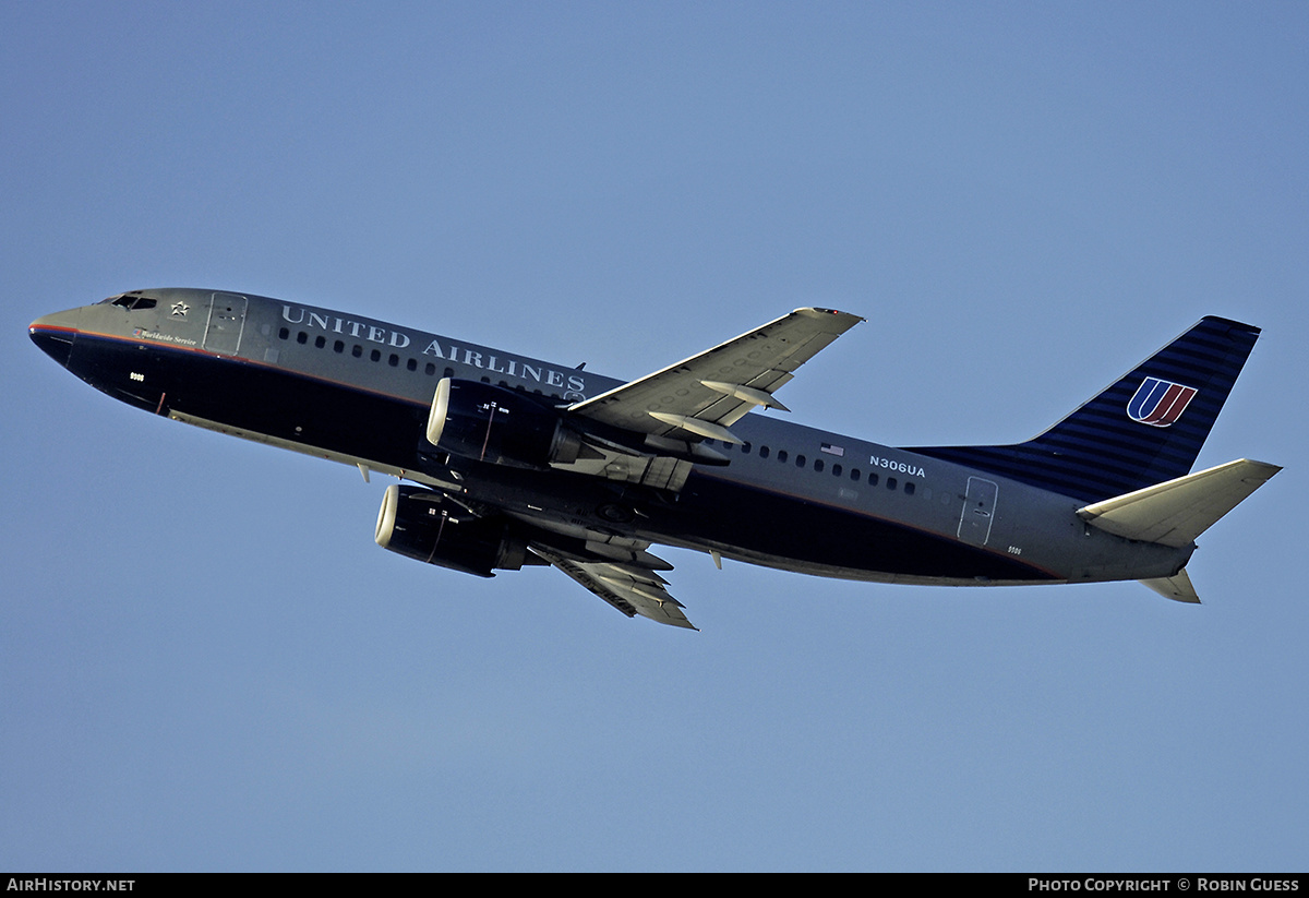Aircraft Photo of N306UA | Boeing 737-322 | United Airlines | AirHistory.net #327666