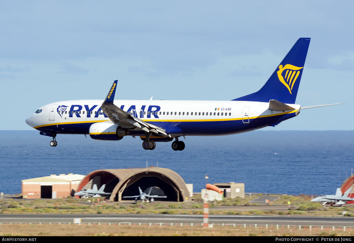 Aircraft Photo of EI-EBK | Boeing 737-8AS | Ryanair | AirHistory.net #327758