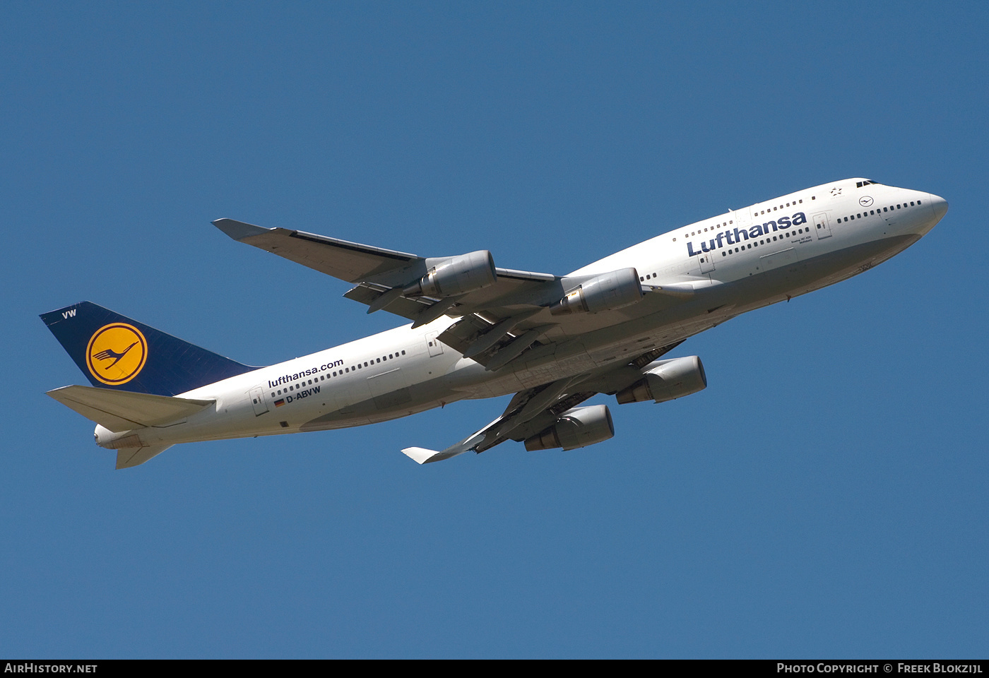 Aircraft Photo of D-ABVW | Boeing 747-430 | Lufthansa | AirHistory.net #327780