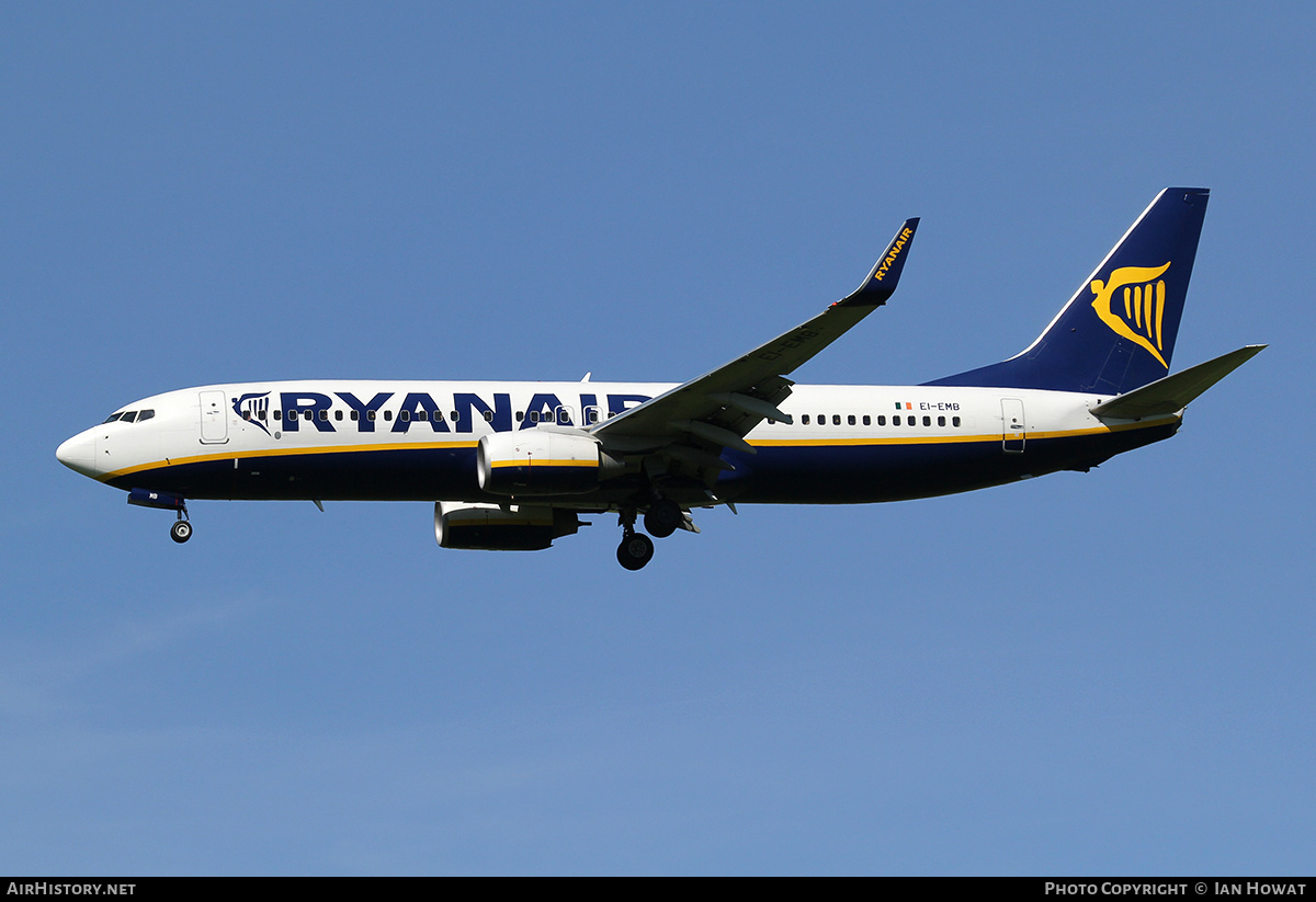 Aircraft Photo of EI-EMB | Boeing 737-8AS | Ryanair | AirHistory.net #327820