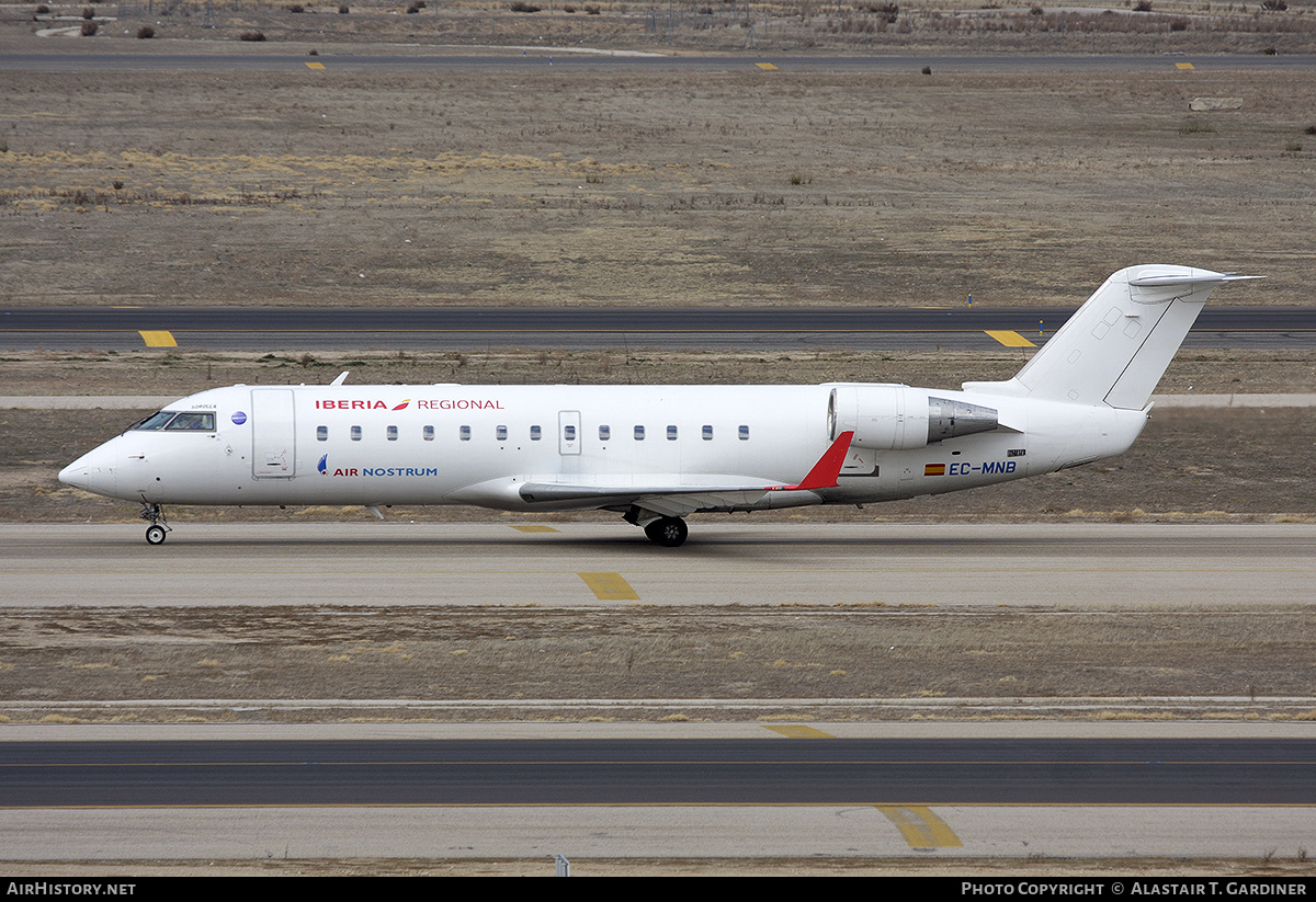Aircraft Photo of EC-MNB | Bombardier CRJ-200LR (CL-600-2B19) | Iberia Regional | AirHistory.net #327848