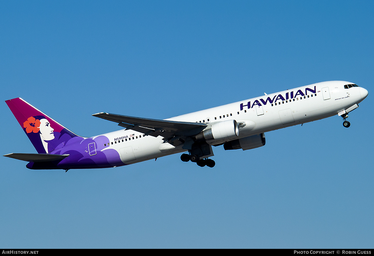 Aircraft Photo of N586HA | Boeing 767-3G5/ER | Hawaiian Airlines | AirHistory.net #327965