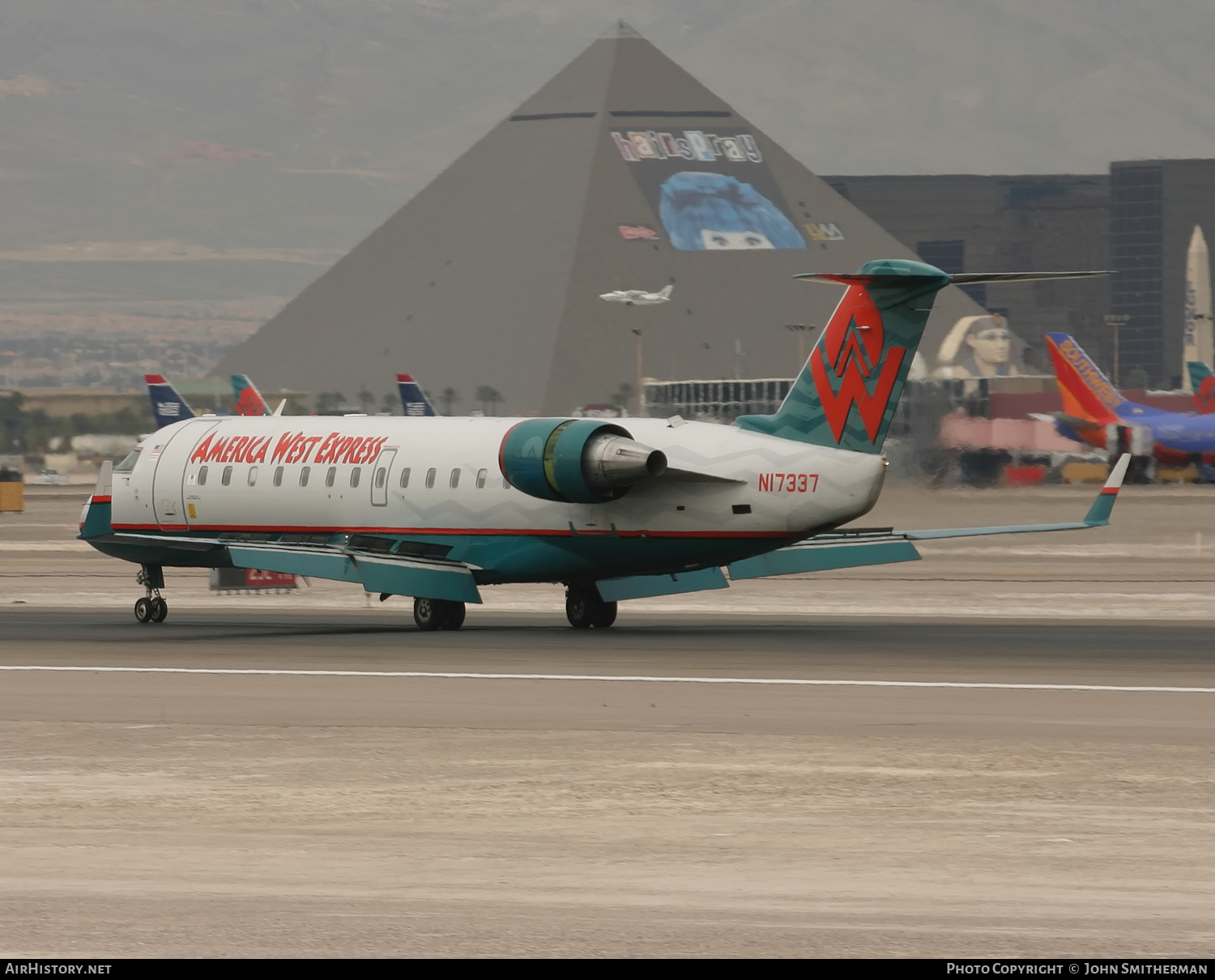 Aircraft Photo of N17337 | Bombardier CRJ-200LR (CL-600-2B19) | America West Express | AirHistory.net #328001