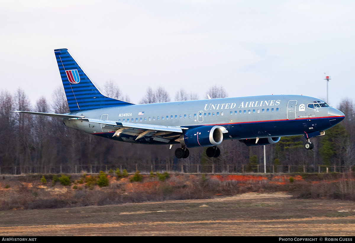 Aircraft Photo of N349UA | Boeing 737-322 | United Airlines | AirHistory.net #328041