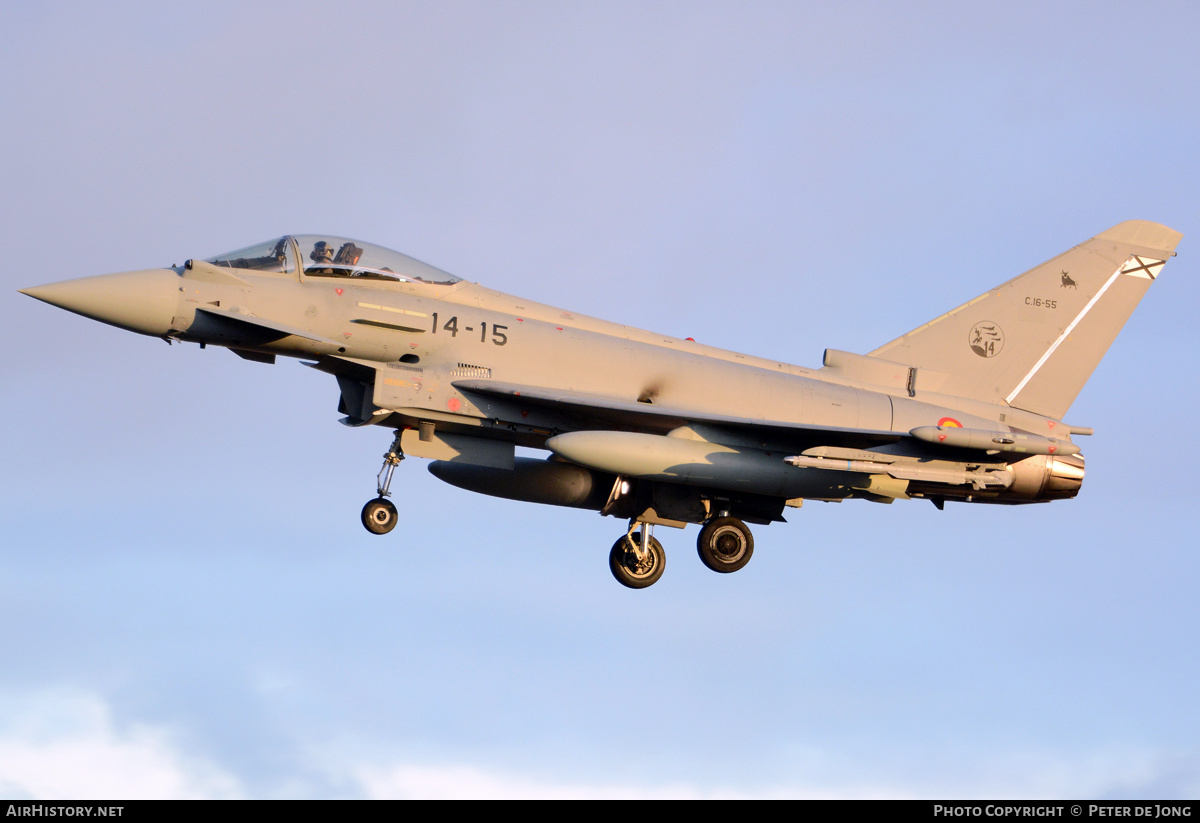 Aircraft Photo of C.16-55 | Eurofighter EF-2000 Typhoon S | Spain - Air Force | AirHistory.net #328046