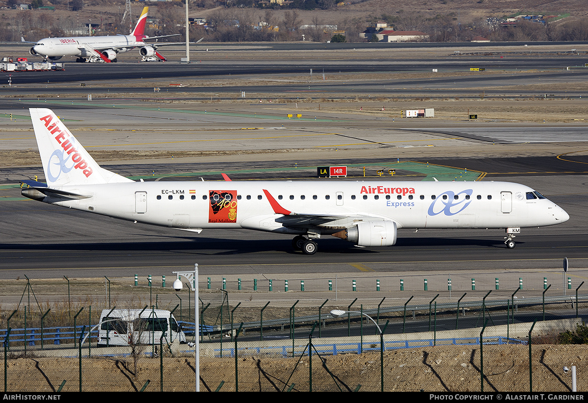 Aircraft Photo of EC-LKM | Embraer 195LR (ERJ-190-200LR) | Air Europa Express | AirHistory.net #328106