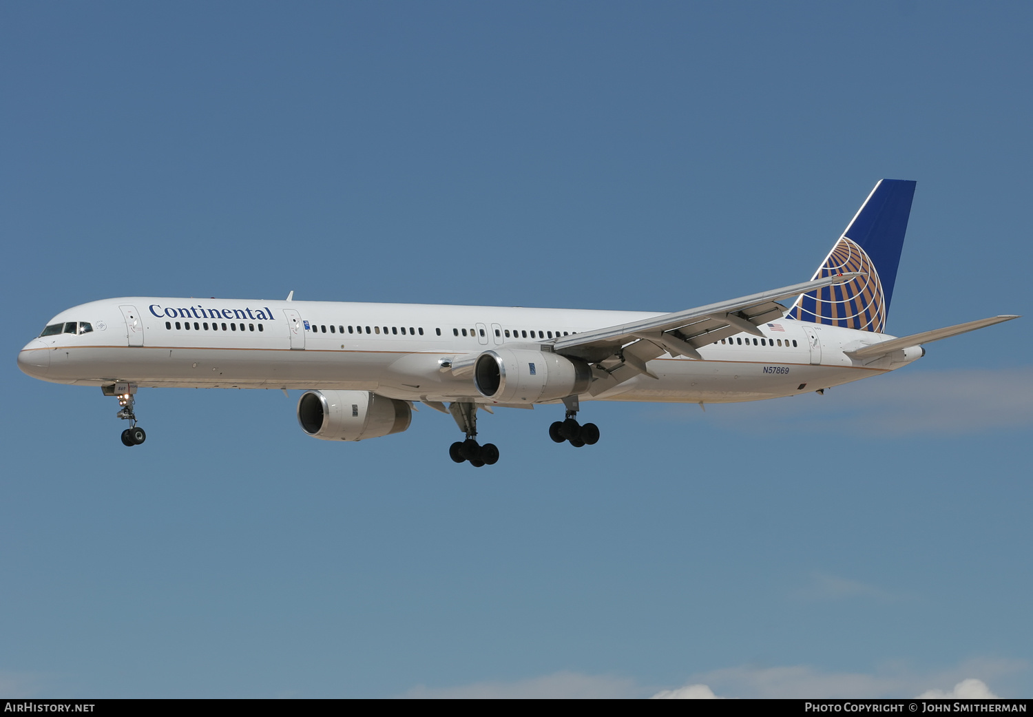 Aircraft Photo of N57869 | Boeing 757-33N | Continental Airlines | AirHistory.net #328405