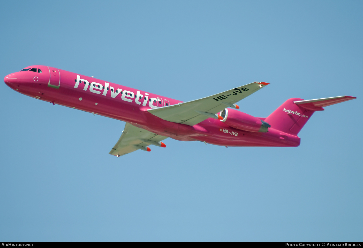 Aircraft Photo of HB-JVB | Fokker 100 (F28-0100) | Helvetic Airways | AirHistory.net #328437