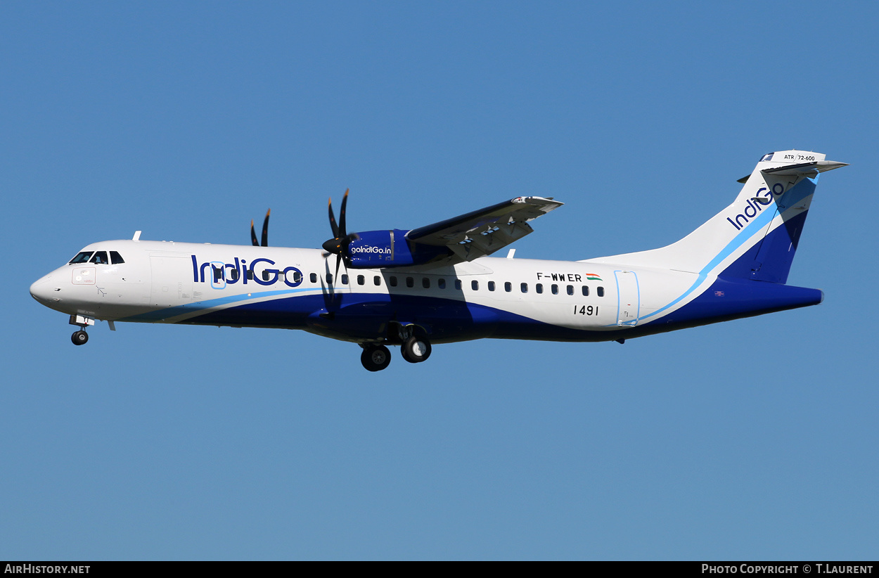 Aircraft Photo of F-WWER | ATR ATR-72-600 (ATR-72-212A) | IndiGo | AirHistory.net #328440