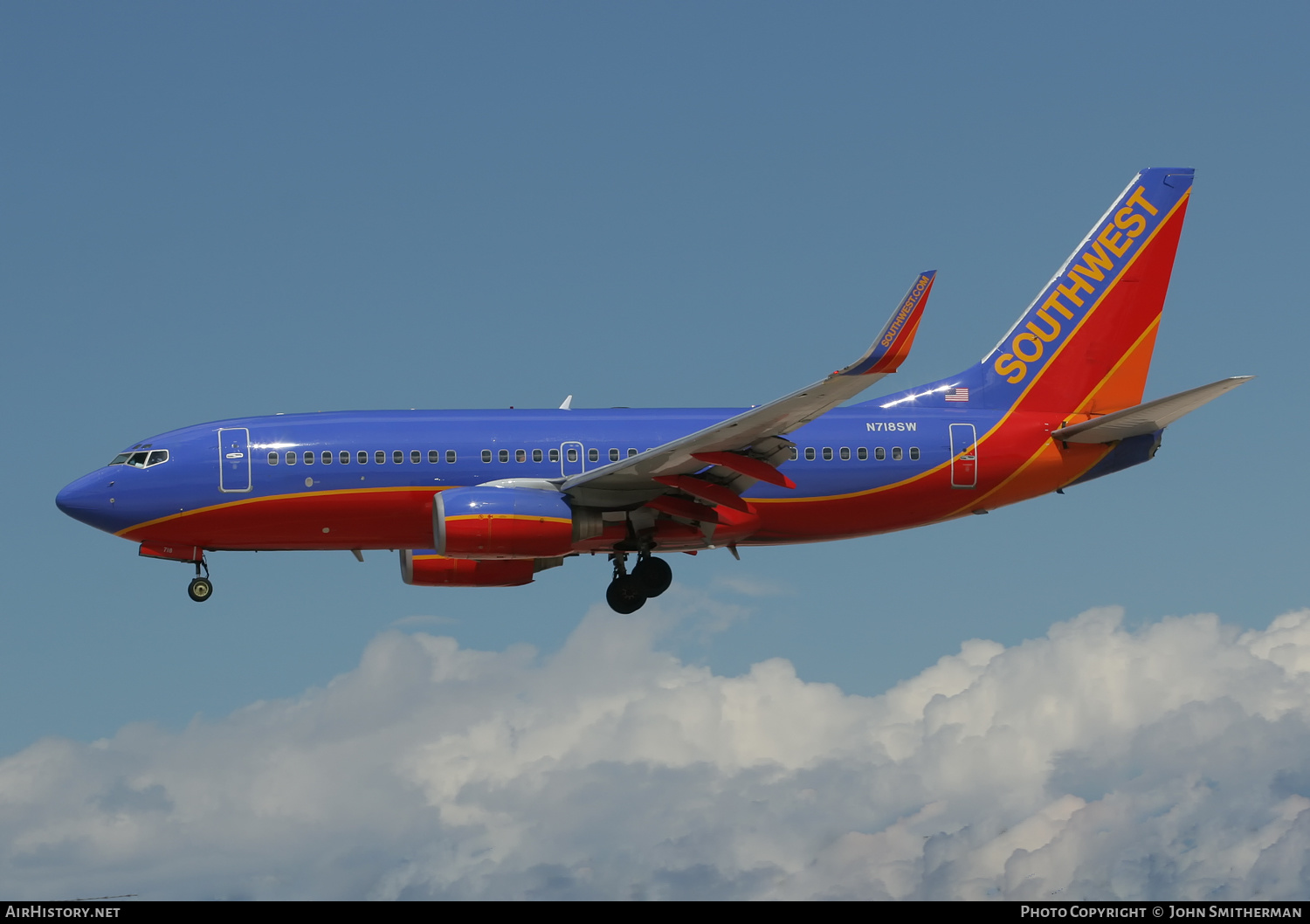 Aircraft Photo of N718SW | Boeing 737-7H4 | Southwest Airlines | AirHistory.net #328449