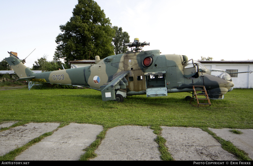 Aircraft Photo of 0103 | Mil Mi-24D | Czechoslovakia - Air Force | AirHistory.net #328598