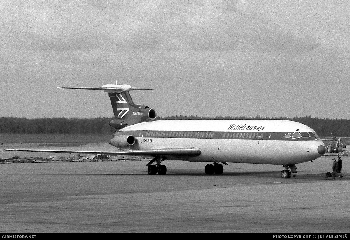 Aircraft Photo of G-AWZX | Hawker Siddeley HS-121 Trident 3B | British Airways | AirHistory.net #328734