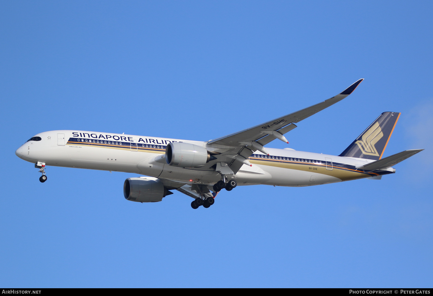 Aircraft Photo of 9V-SHE | Airbus A350-941 | Singapore Airlines | AirHistory.net #328929