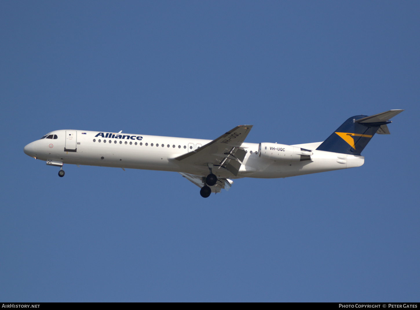 Aircraft Photo of VH-UQC | Fokker 100 (F28-0100) | Alliance Airlines | AirHistory.net #328936