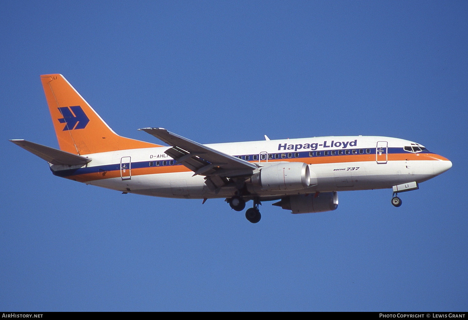 Aircraft Photo of D-AHLI | Boeing 737-5K5 | Hapag-Lloyd | AirHistory.net #328961