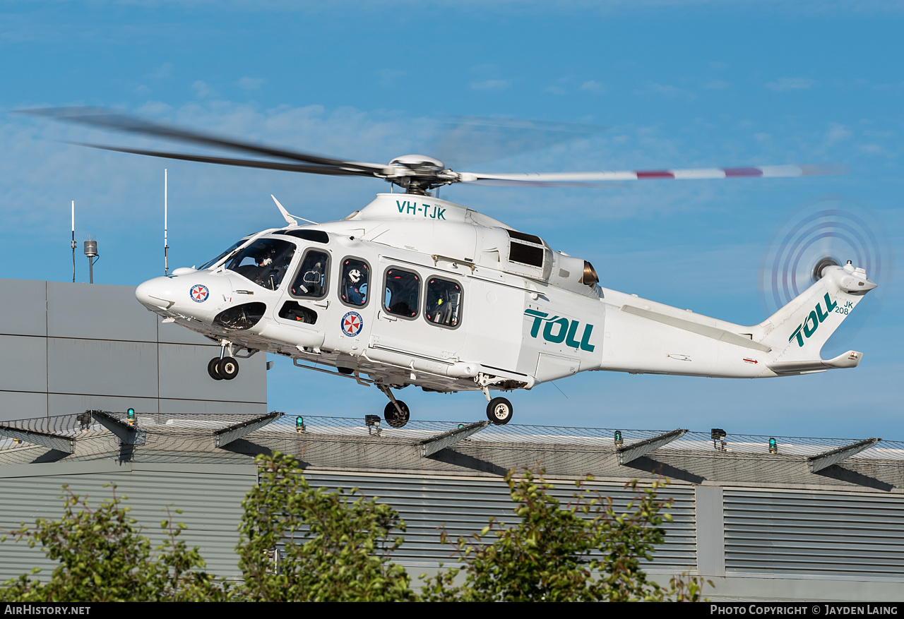 Aircraft Photo of VH-TJK | Leonardo AW-139 | Toll Helicopters | AirHistory.net #328962
