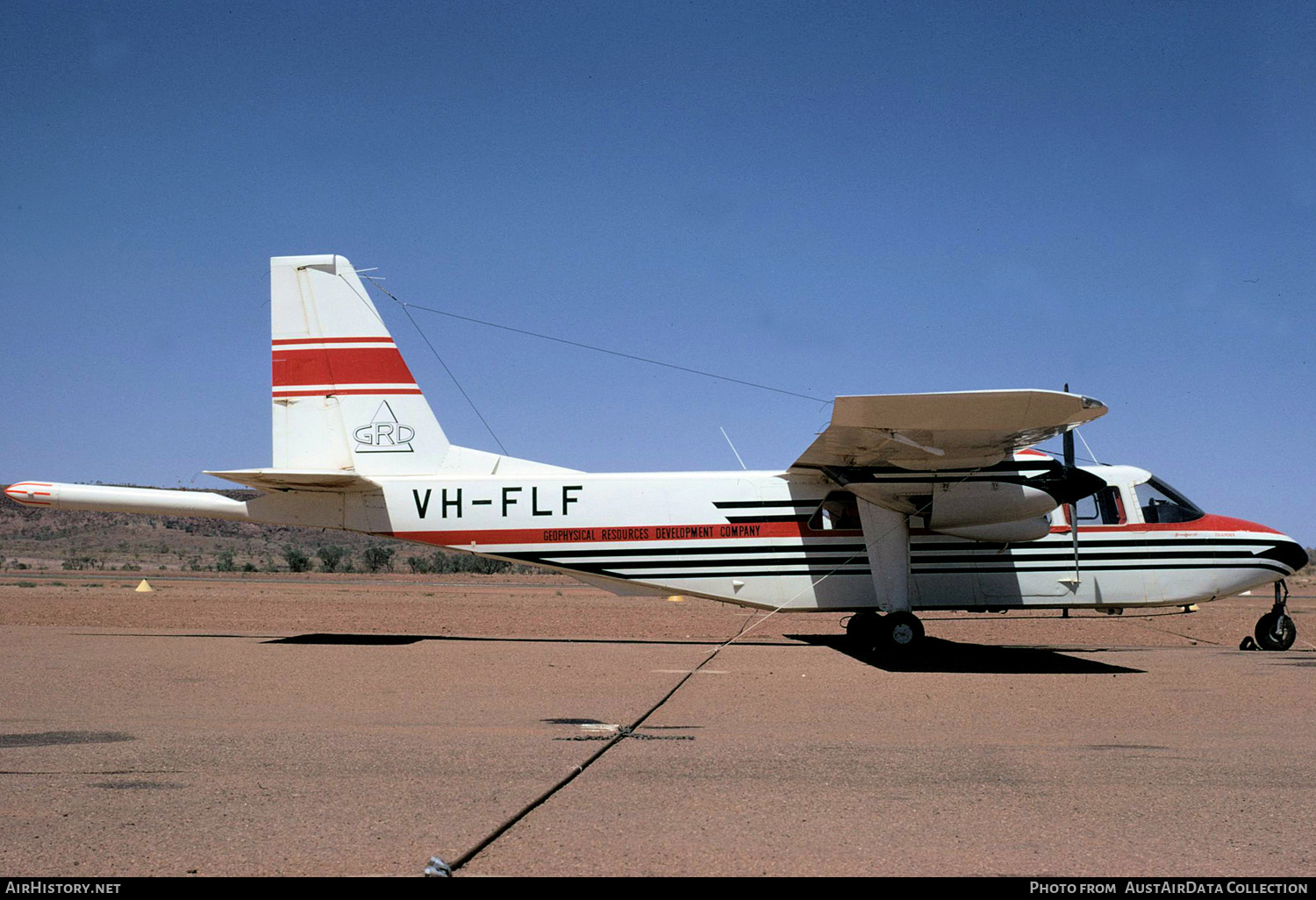 Aircraft Photo of VH-FLF | Britten-Norman BN-2A Islander | Geophysical Resources Development - GRD | AirHistory.net #329296