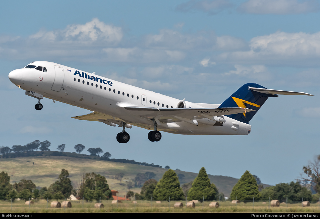 Aircraft Photo of VH-NUY | Fokker 70 (F28-0070) | Alliance Airlines | AirHistory.net #329322