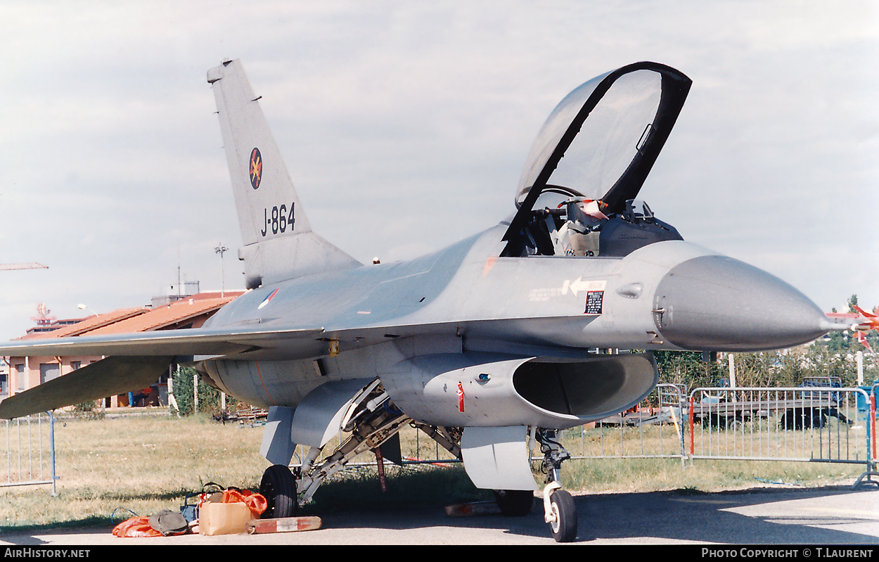 Aircraft Photo of J-864 | General Dynamics F-16A Fighting Falcon | Netherlands - Air Force | AirHistory.net #329575