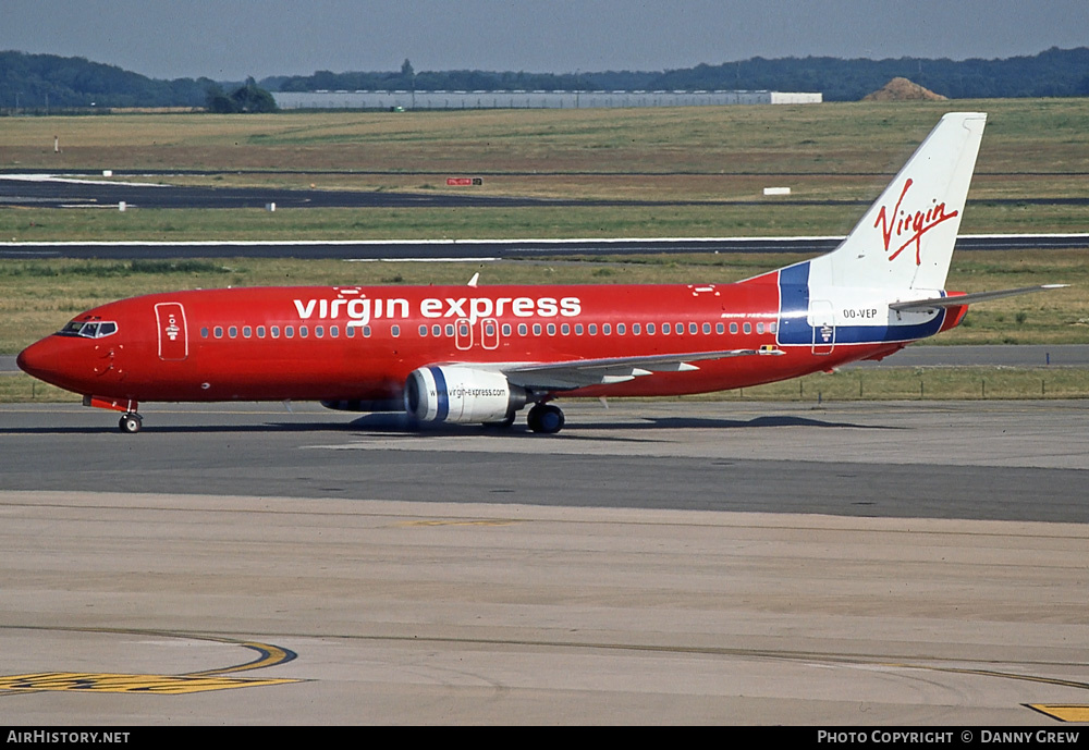 Aircraft Photo of OO-VEP | Boeing 737-43Q | Virgin Express | AirHistory.net #329622