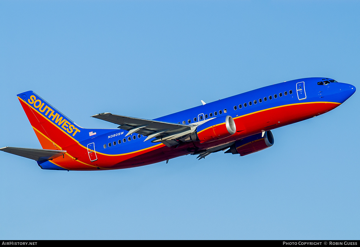 Aircraft Photo of N380SW | Boeing 737-3H4 | Southwest Airlines | AirHistory.net #329750