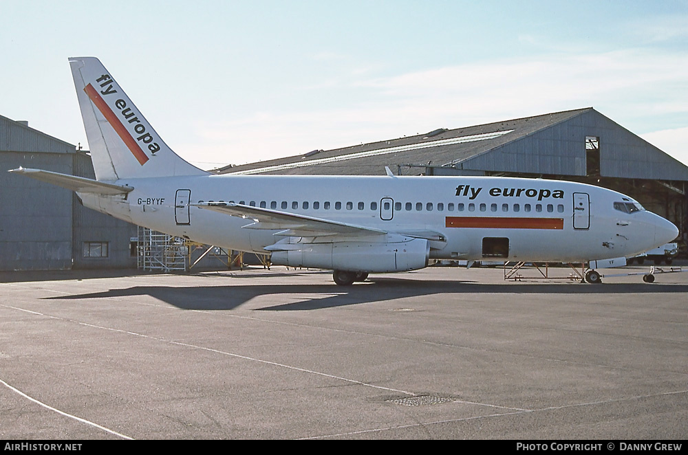 Aircraft Photo of G-BYYF | Boeing 737-229C/Adv | Fly Europa | AirHistory.net #329754