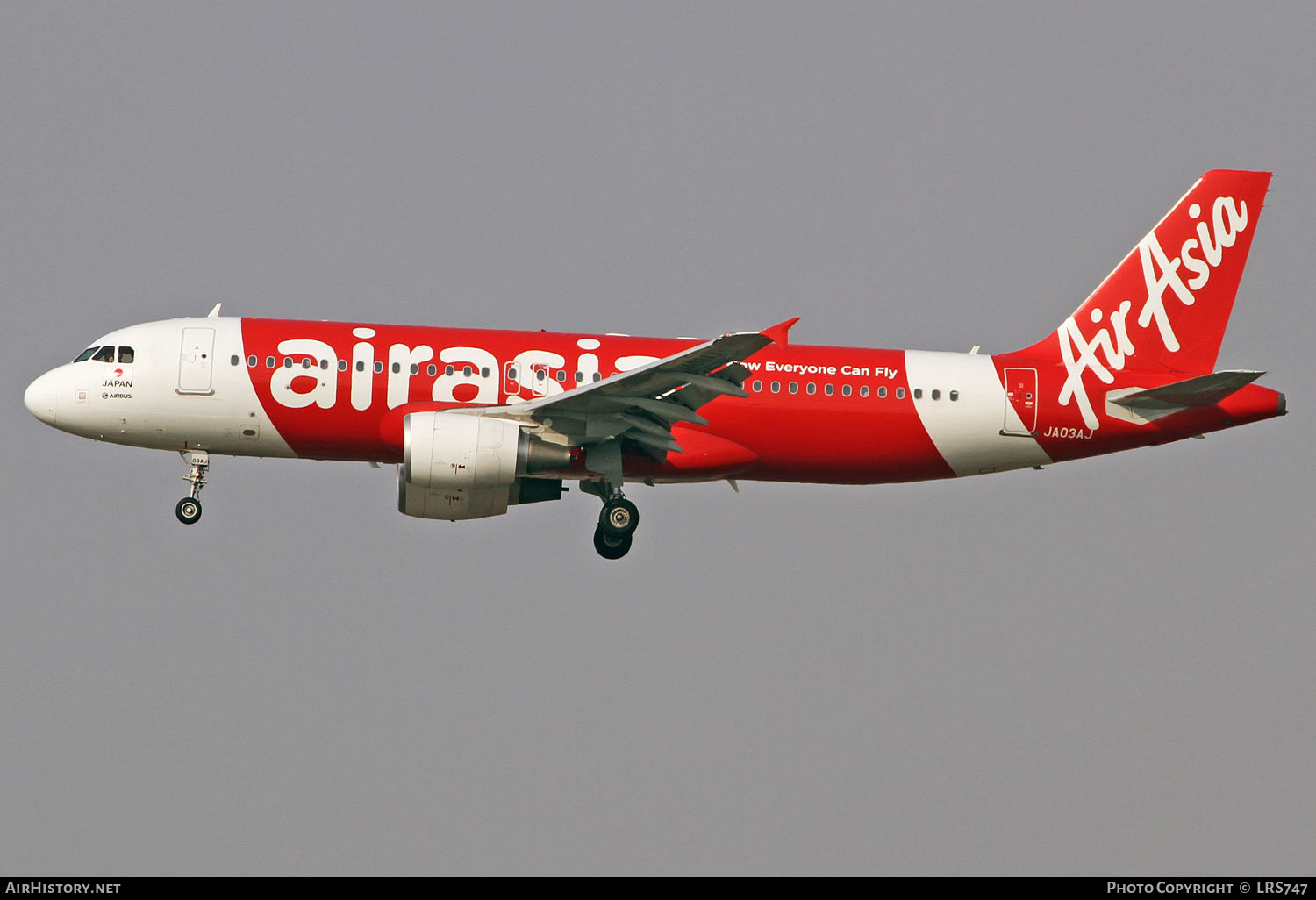 Aircraft Photo of JA03AJ | Airbus A320-216 | AirAsia | AirHistory.net #329808