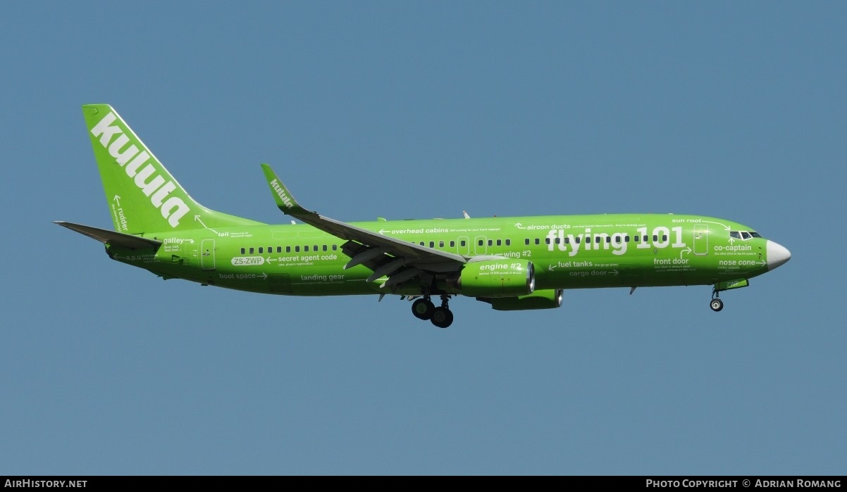 Aircraft Photo of ZS-ZWP | Boeing 737-800 | Kulula | AirHistory.net #329995