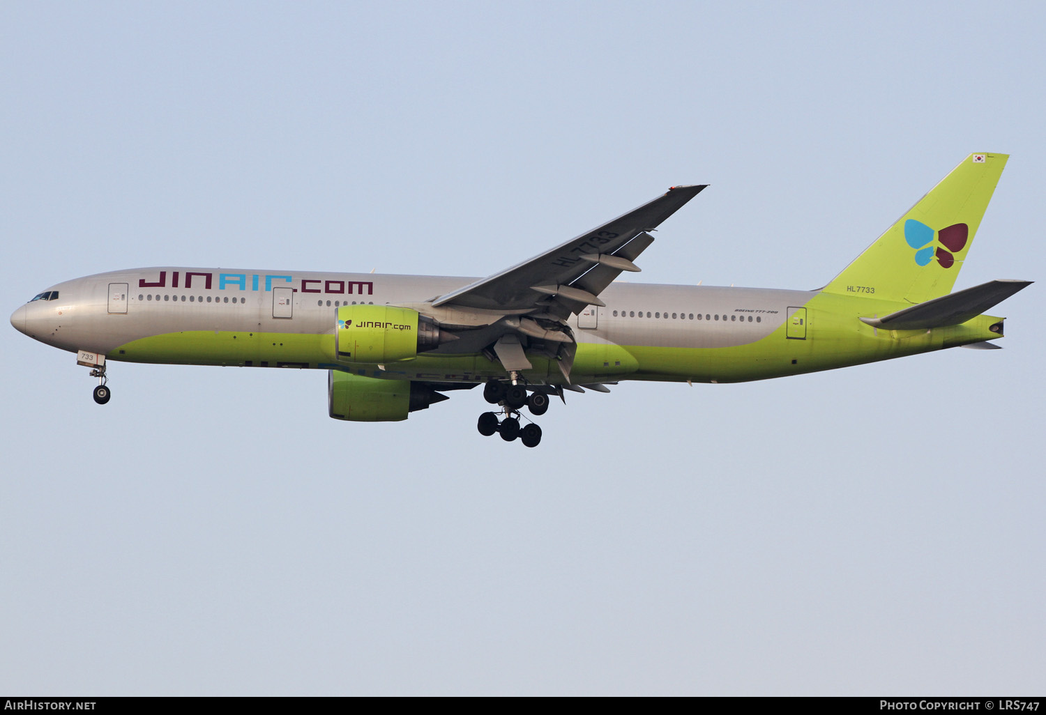 Aircraft Photo of HL7733 | Boeing 777-2B5/ER | Jin Air | AirHistory.net #330152