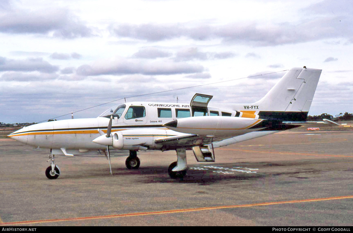 Aircraft Photo of VH-FYX | Cessna 402B | Commodore Air | AirHistory.net #330338